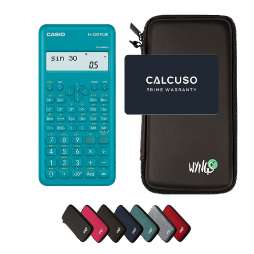 CALCUSO Sparpaket mit Taschenrechner Casio fx 220 Plus 2nd edition
