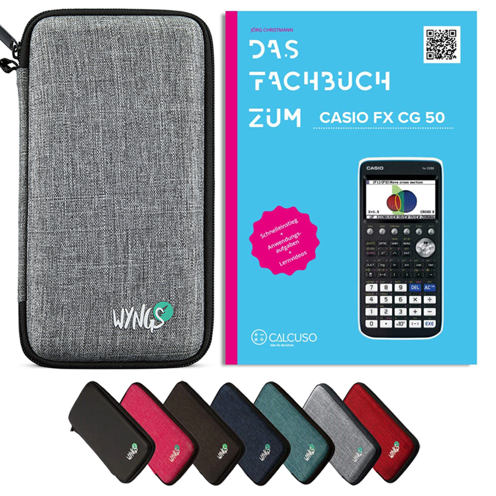 CALCUSO Zubehör Standardpaket Hellgrau für Taschenrechner Casio FX